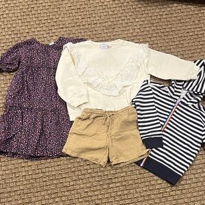 Kids' Clothing Set - Cream, Tan, and Navy